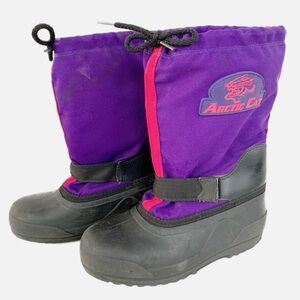 Arctic Cat Snowmobile Winter Snow Boots w Felt Lining Rubber Bottom Nylon